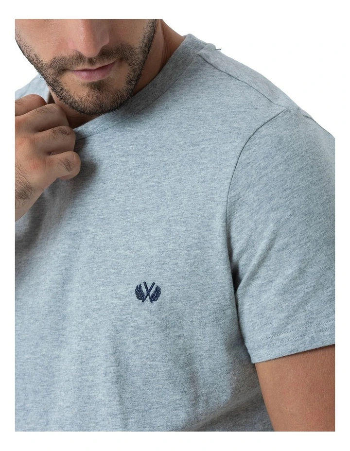 Essential Crew Neck Tee in Grey Marle image 4