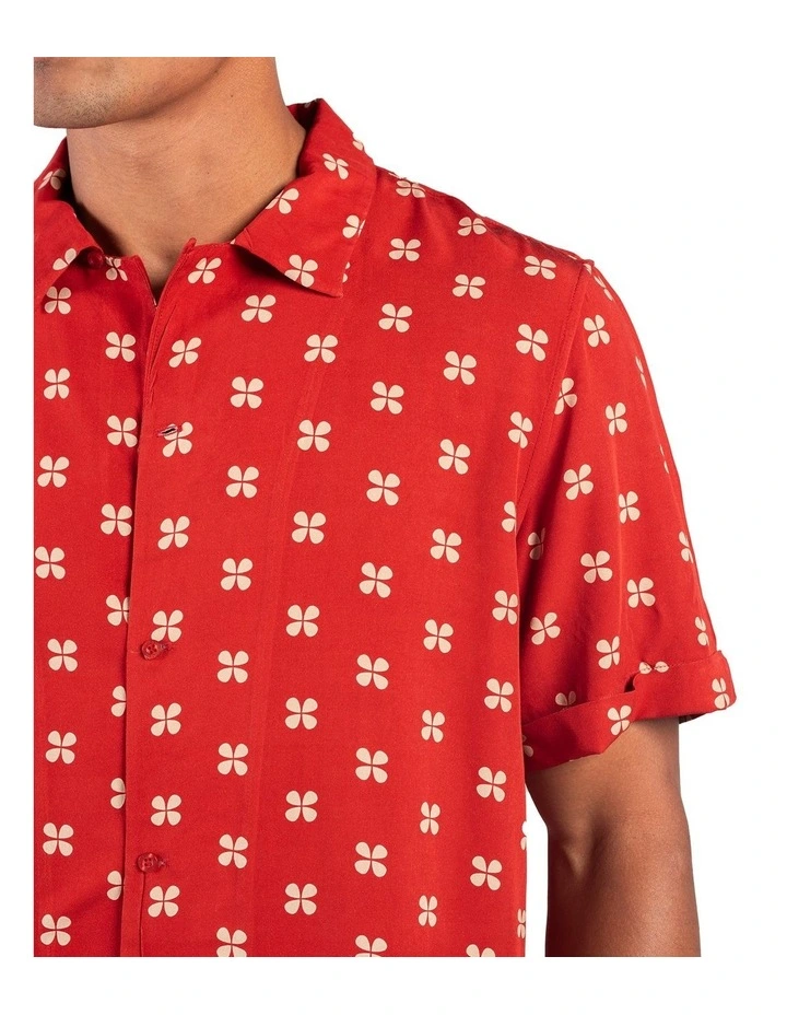 Noosa Camper Short Sleeve Shirt in Red image 4