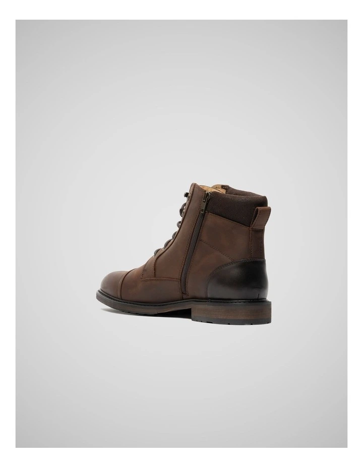Durham Military Boots in Brown image 3