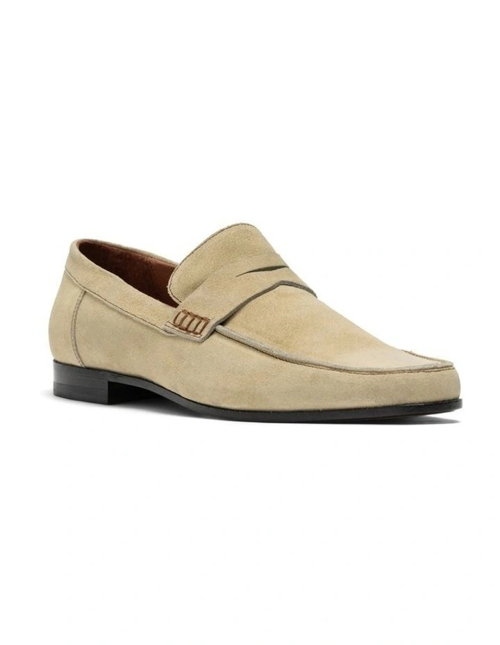 Morris Road Moccasin Slip On in Taupe Suede image 2