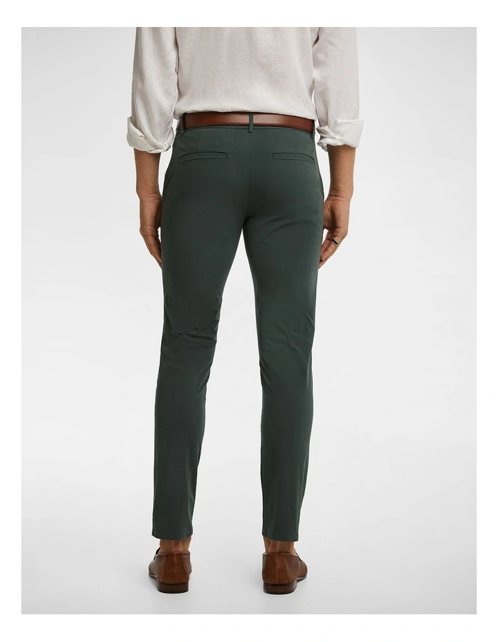 Danny Super Stretch Slim Chinos in Forest Green image 2