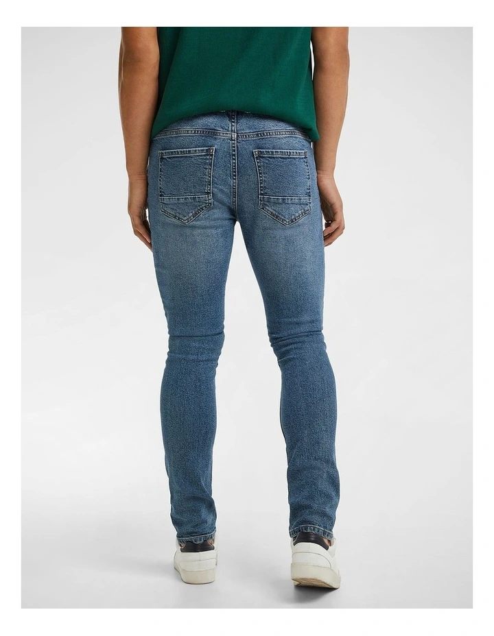 Harrison Skinny Ripped Jean in Blue image 2