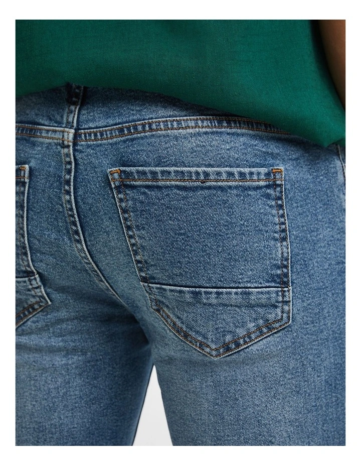 Harrison Skinny Ripped Jean in Blue image 4