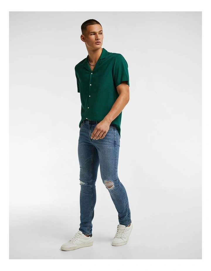 Harrison Skinny Ripped Jean in Blue image 6