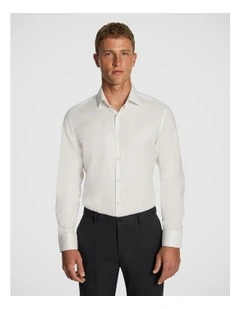 Monaco Textured Dress Shirt in White