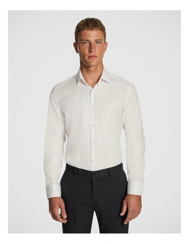 Monaco Textured Dress Shirt in White image 1