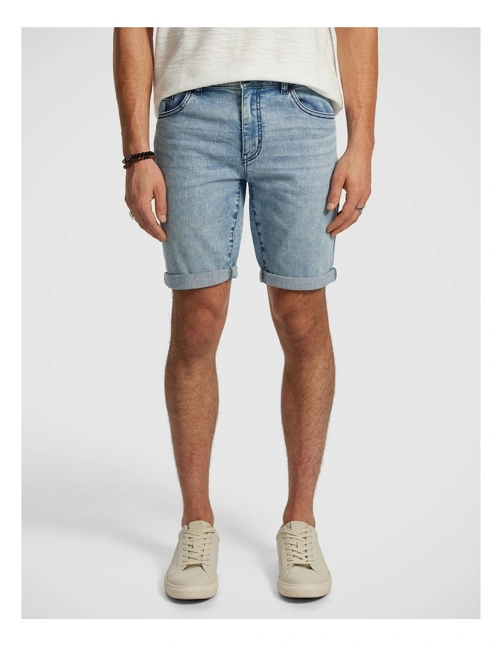 Maxwell Denim Short in Light Blue image 1