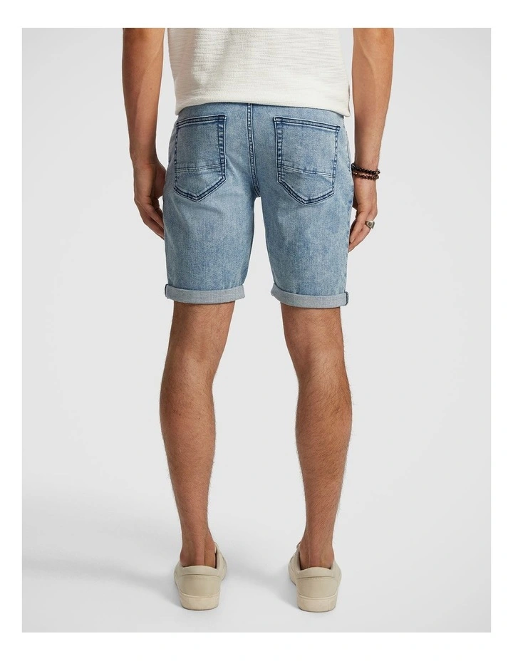 Maxwell Denim Short in Light Blue image 2