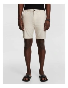Panama Linen Chino Short in Natural
