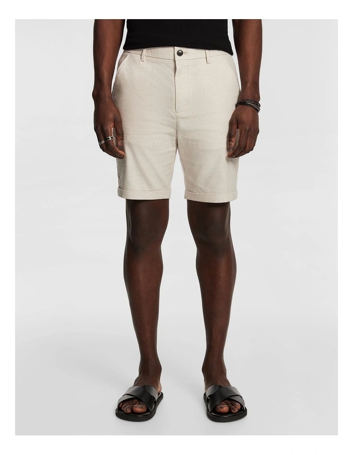 Panama Linen Chino Short in Natural image 1