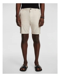 Panama Linen Chino Short in Natural