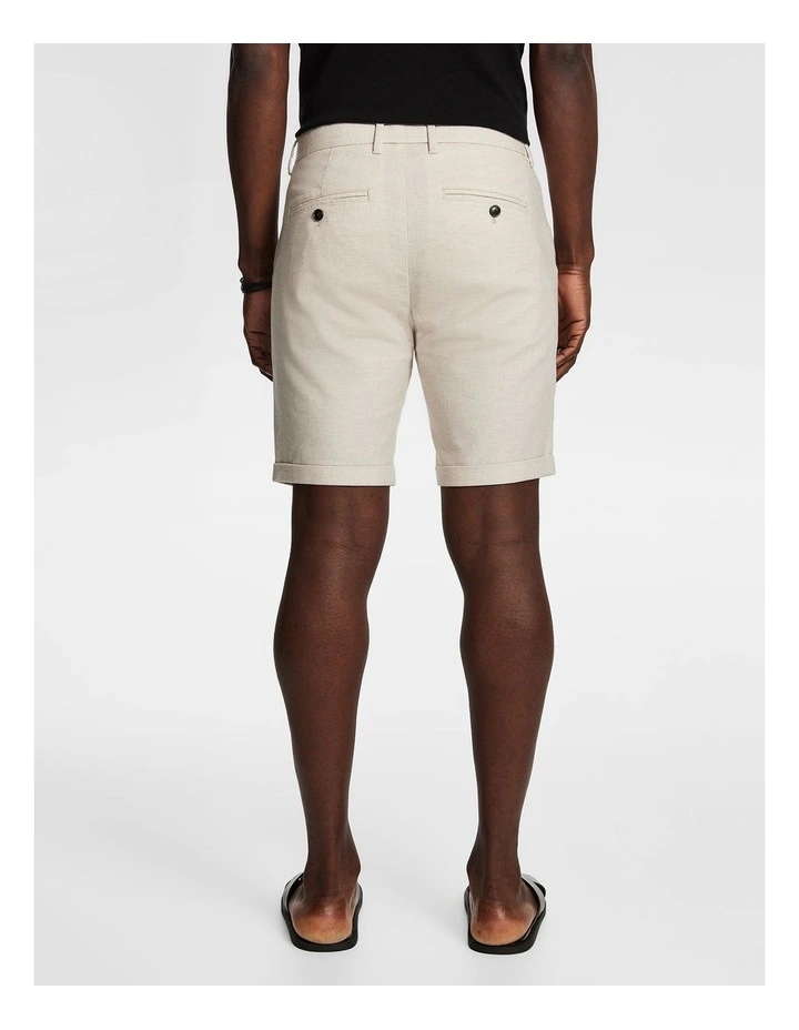 Panama Linen Chino Short in Natural image 2