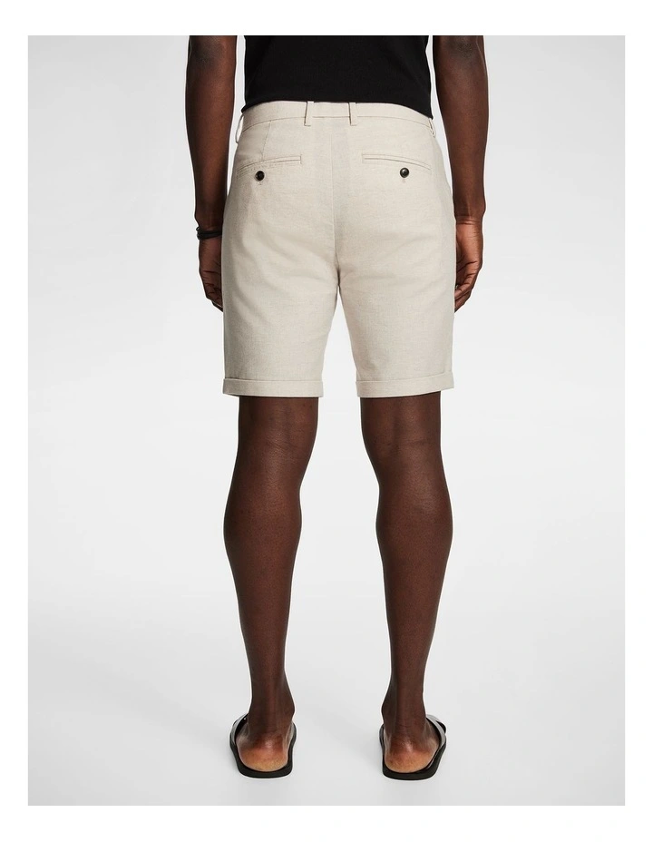 Panama Linen Chino Short in Natural image 2