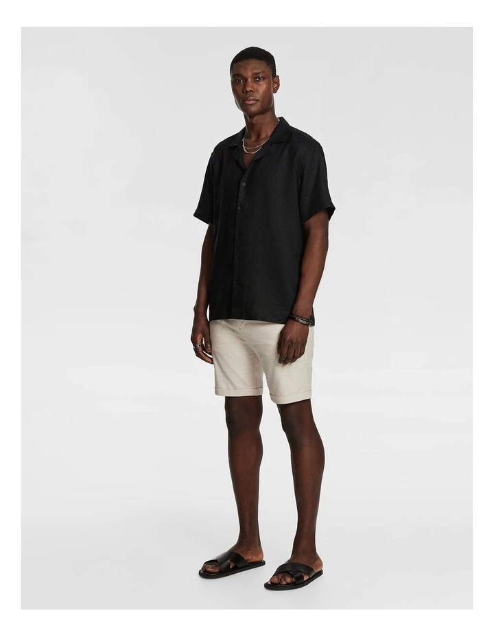 Panama Linen Chino Short in Natural image 5