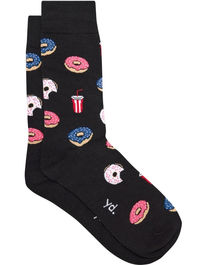 Homer Donut Sock in Black