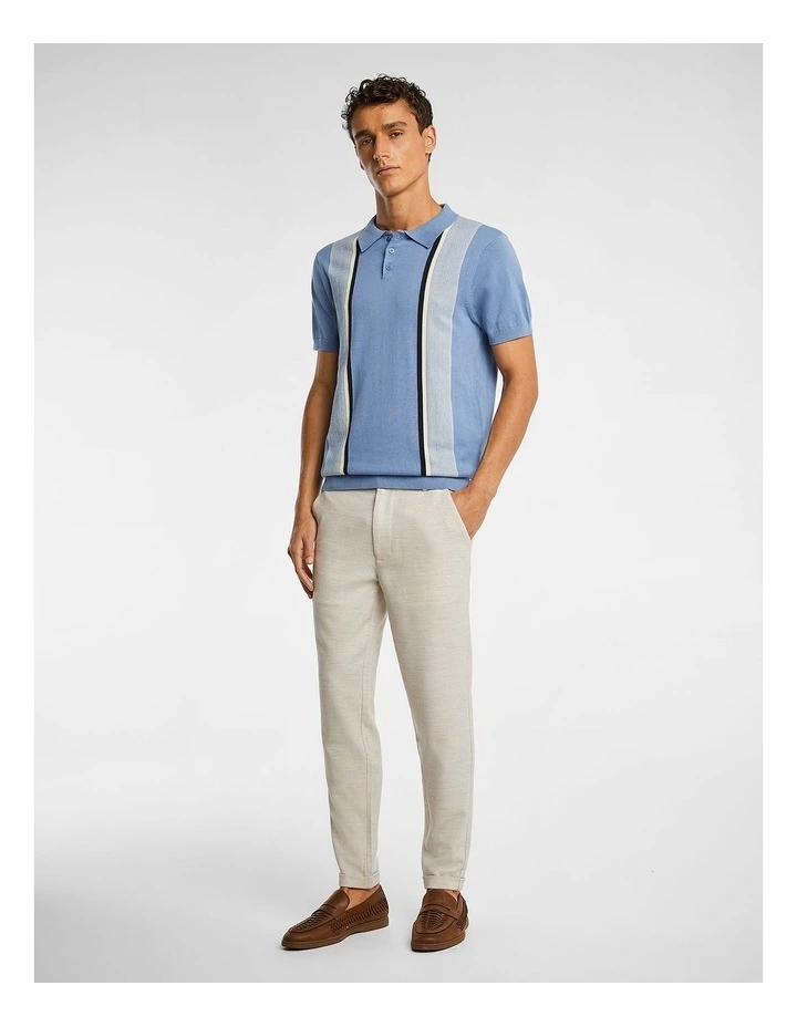 Maxxie Colour Block Polo Shirt in Blue image 4