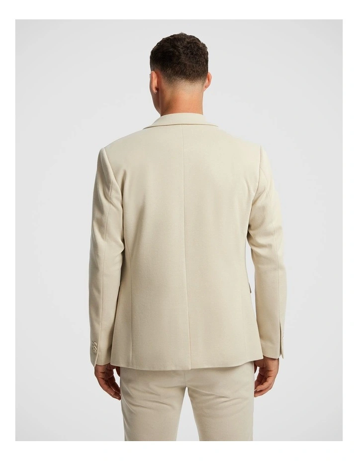 Decaf Knitted Blazer in Latte image 2