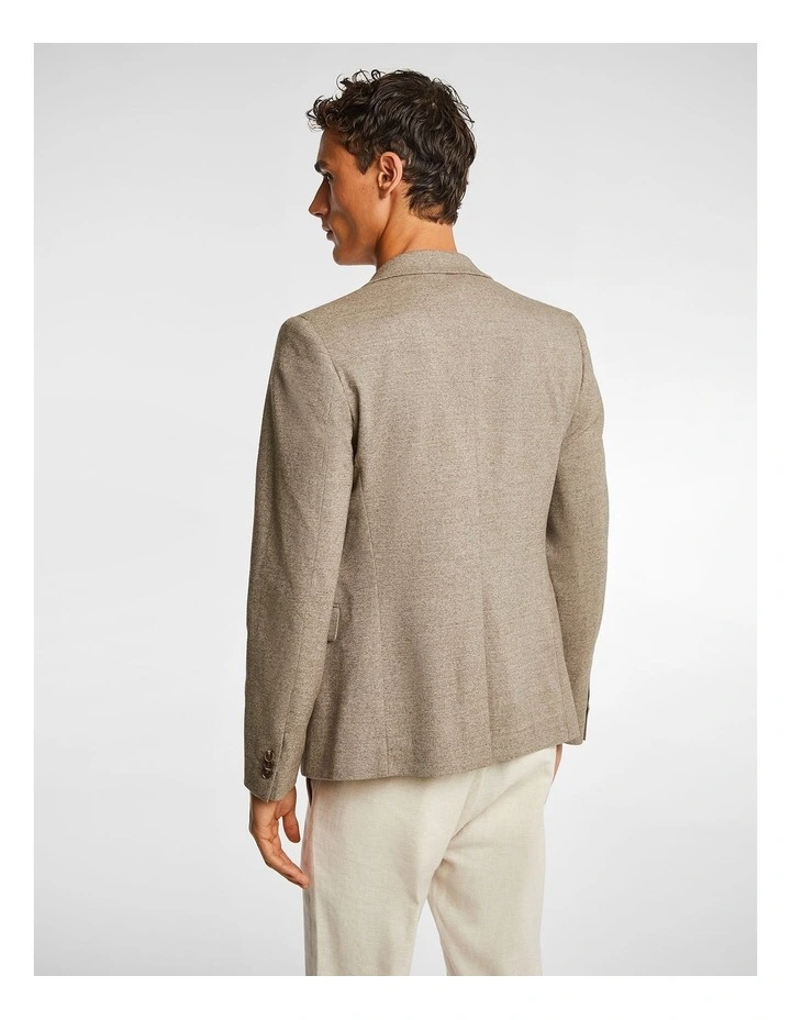 Malabar Textured Blazer in Coffee image 2