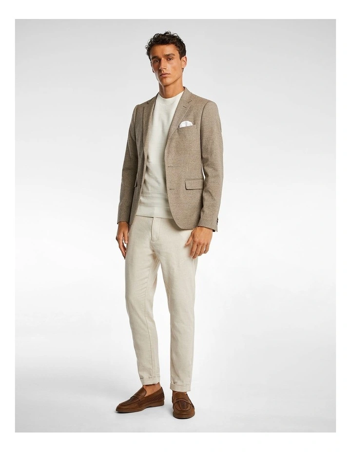 Malabar Textured Blazer in Coffee image 5