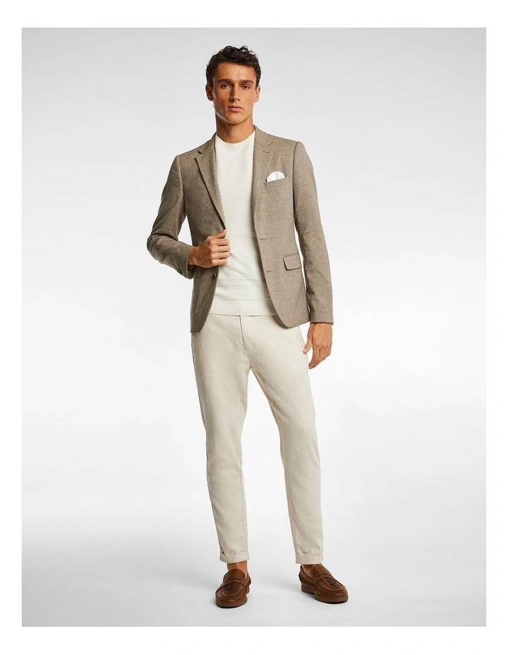 Malabar Textured Blazer in Coffee image 6