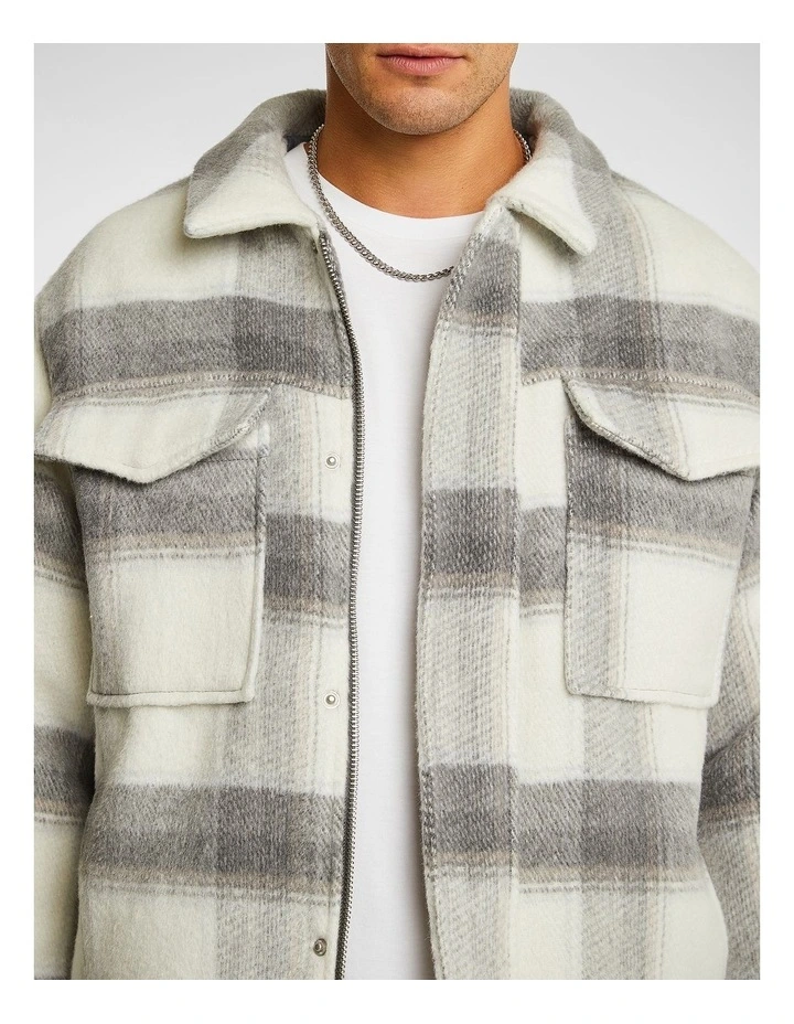 Oliver Check Jacket in Natural image 3