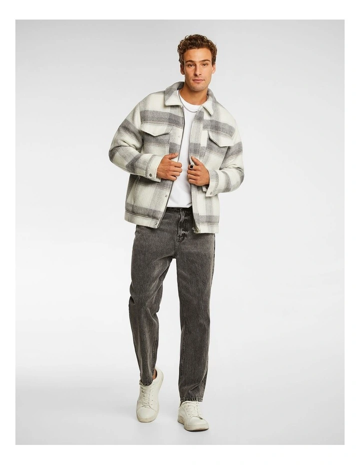 Oliver Check Jacket in Natural image 5