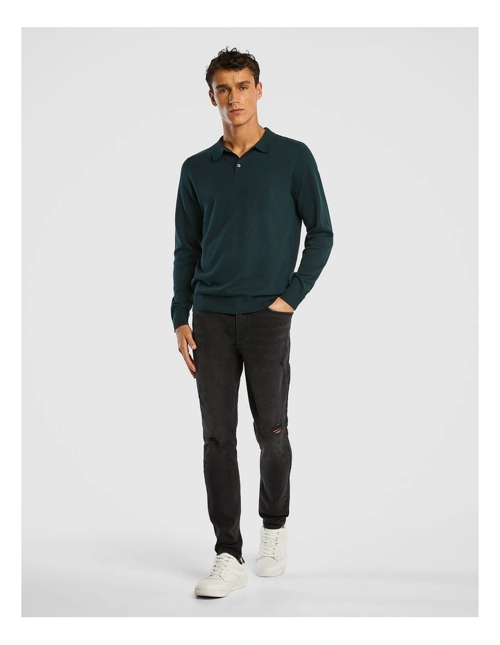 Gonzalez Skinny Jeans in Washed Black image 4