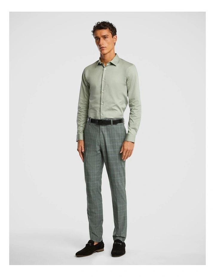 Erwin Stretch Slim Dress Shirt in Sage image 4
