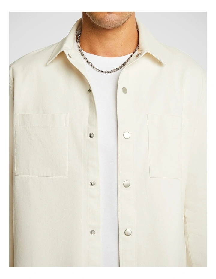 Jak Denim Shirt in Ecru image 4