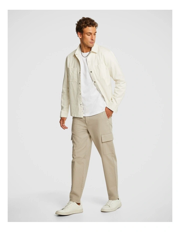 Jak Denim Shirt in Ecru image 5