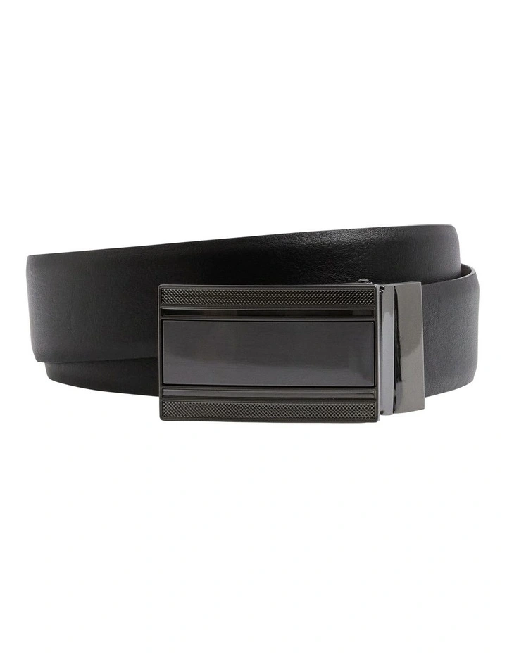 Barrick Plate Buckle Reversible Belt in Tan image 2
