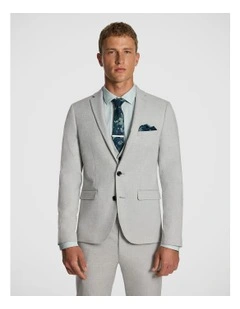 Pistol Skinny Stretch Suit Jacket in Silver