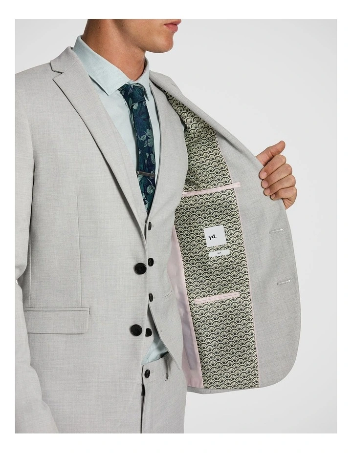 Pistol Skinny Stretch Suit Jacket in Silver image 4