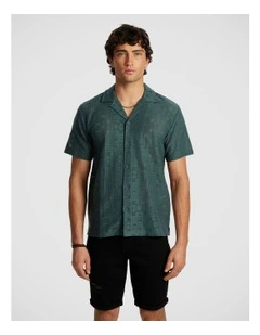 Romer Crochet Shirt in Dark Teal