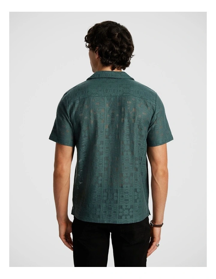 Romer Crochet Shirt in Dark Teal image 2