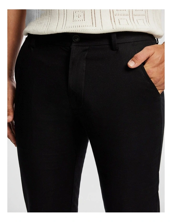 Amare Skinny Chino in Black image 3