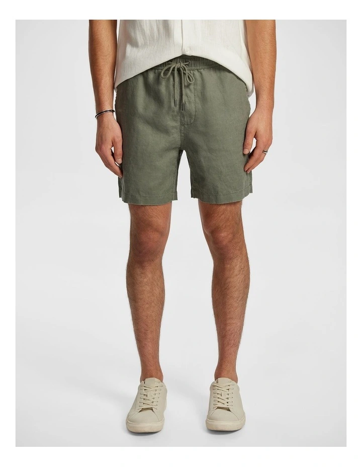 Manta Linen Short in Khaki image 1