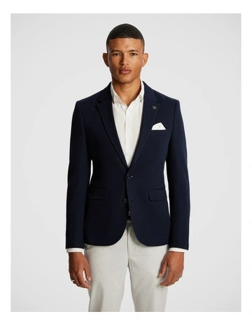 Munich Knitted Blazer in Navy