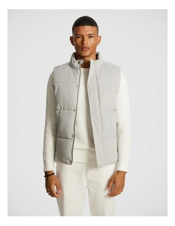 Forbes Puffer Vest in Ice Grey