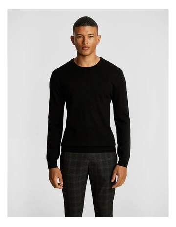 Dominic Merino Blend Knit in Black