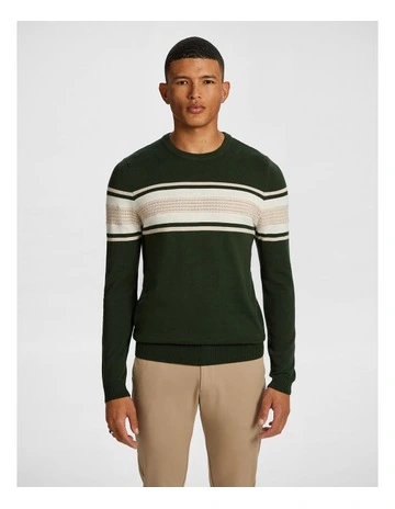 Mcgregor Crewneck Knit Jumper in Forest