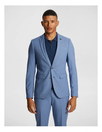 Franke Skinny Suit Jacket in Blue