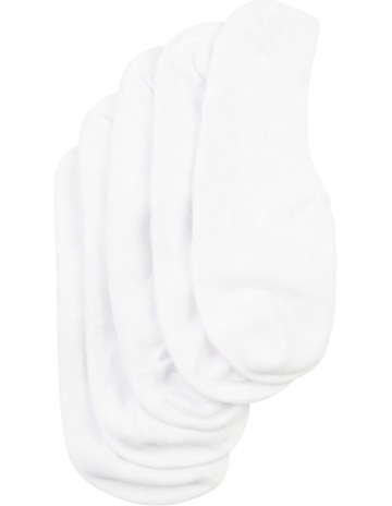 Invisible 5 Pack Socks in White