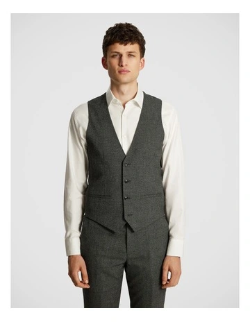 Chapman Textured Waistcoat in Charcoal