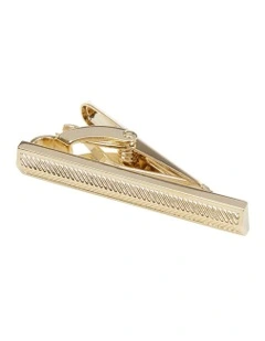 Herringbone 4 Cm Tie Bar in Gold