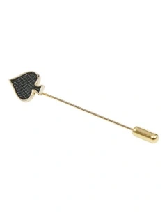 Ace Of Spades Lapel Pin in Gold