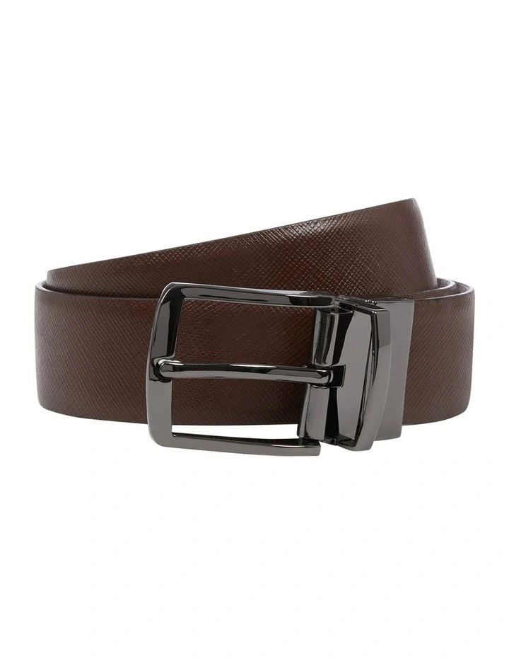 Riccardo Textured Belt in Tan image 2
