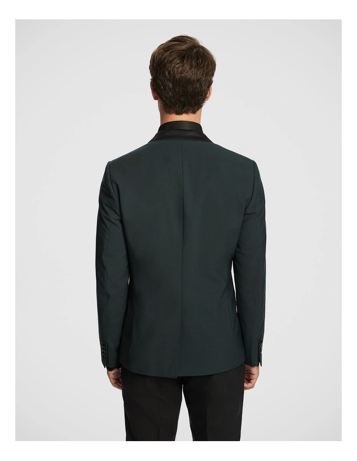 Max Wool Blend Tux Blazer in Forest image 2