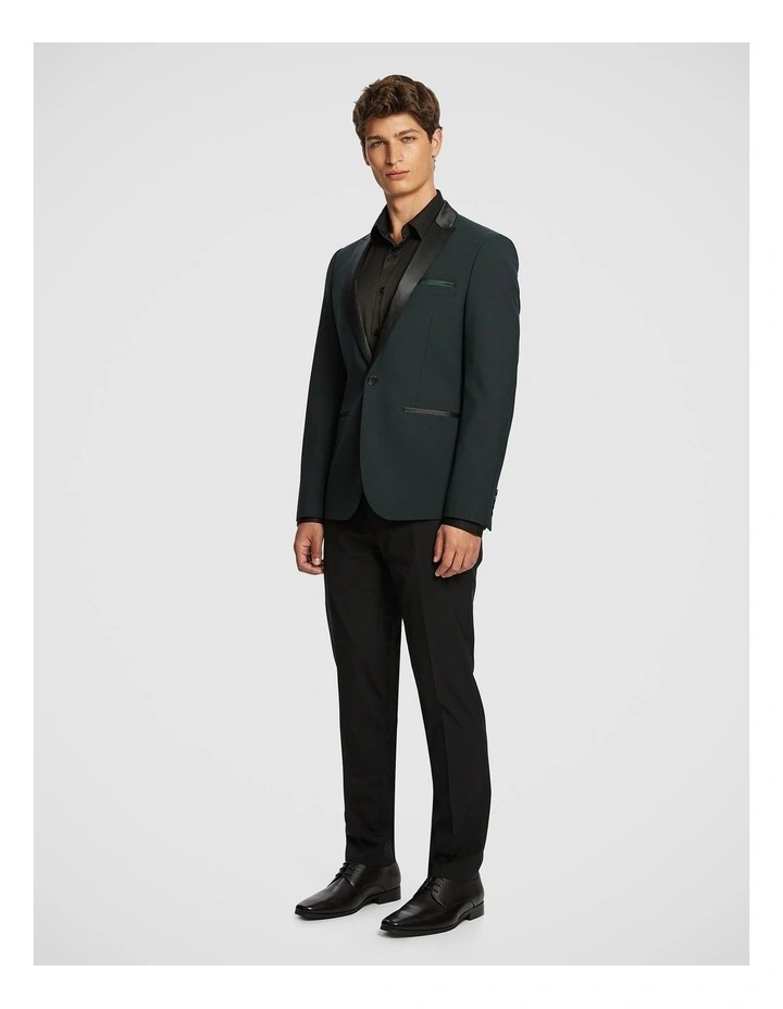 Max Wool Blend Tux Blazer in Forest image 4
