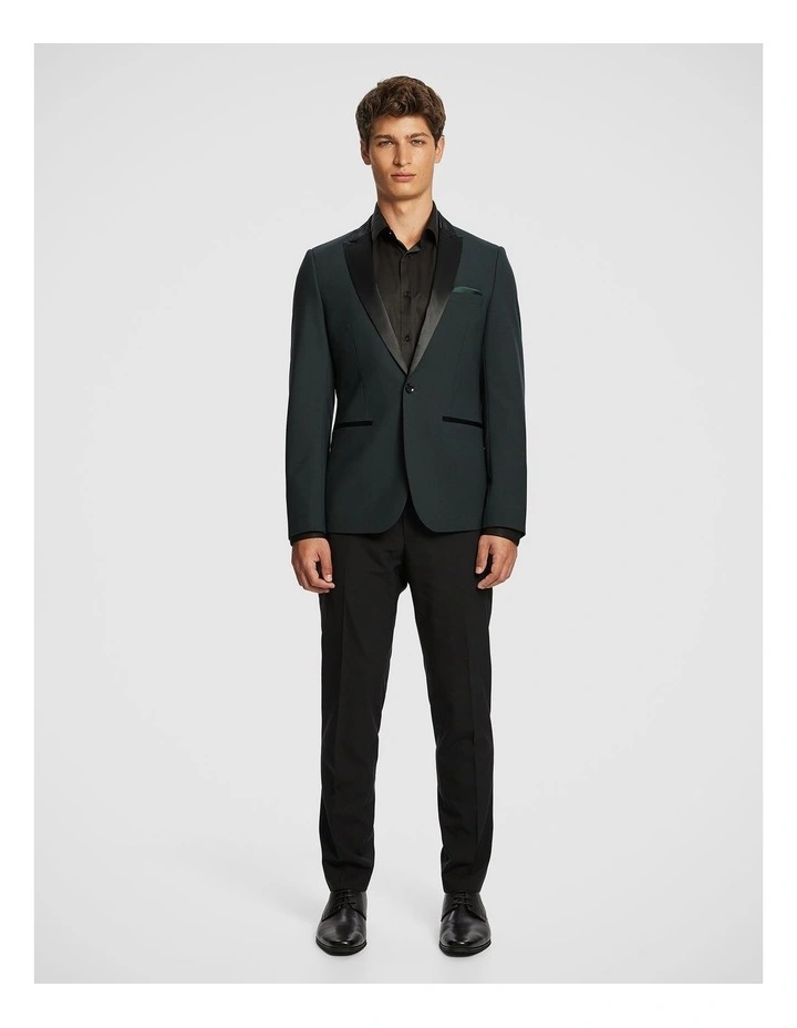 Max Wool Blend Tux Blazer in Forest image 5